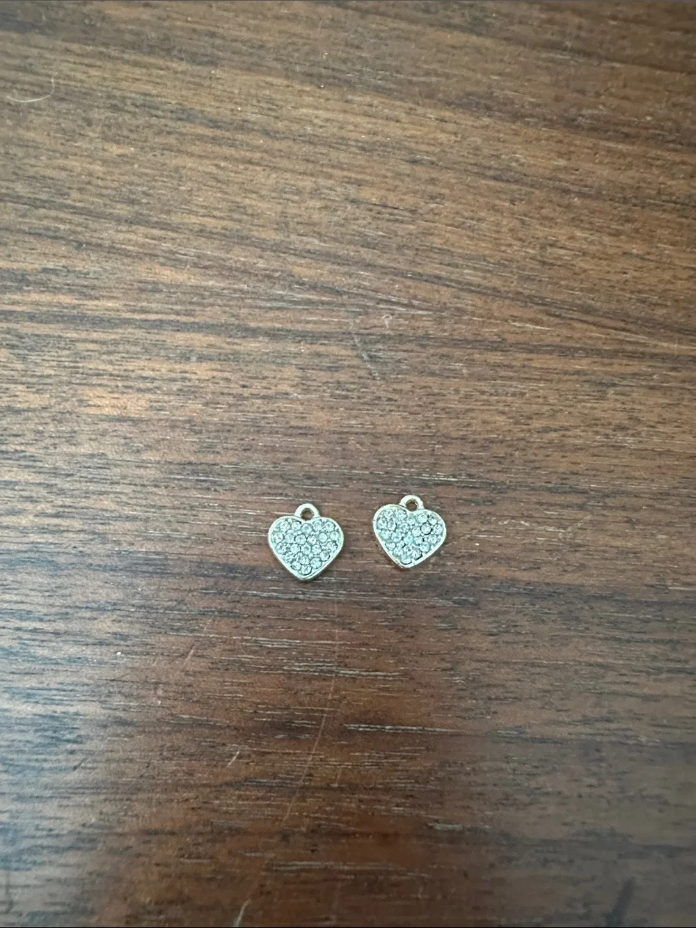 Heart Pavé Charm Pair in Silver - Women Jewelry